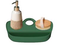 Paraspruzzi per lavello da cucina - Organizzatore ad asciugatura rapida | Barriera antispruzzi con design inclinato per lavello del bagno, per la casa: porta sapone,