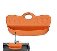 Paraspruzzi per lavello della cucina | Vassoio antigoccia ad asciugatura rapida | Barriera antispruzzi con design inclinato sul rubinetto | Per piano di lavoro domestico spugne spazzole