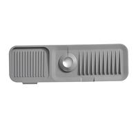 Paraspruzzi per lavello in silicone, tappetino per rubinetto lavello da 17, 7 con paraspruzzi per pendenza di drenaggio per cucina dietro il rubinetto, grigio