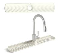 Paraspruzzi per lavello in silicone, Tappetino per rubinetto lavello pieghevole lungo 30 con blocco regolabile Paraspruzzi per cucina Dietro il rubinetto, Beige, Ornaments de jardin