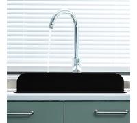 Paraspruzzi per lavello, protezione antispruzzi in silicone di alta qualità, per lavelli da cucina, bagno e isola, lavabi da cucina, (49 x 8,5 x 5 cm), grigio/nero/bianco