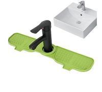 Paraspruzzi per lavello, protezione separabile per rubinetto in silicone per cucina, paraspruzzi lavabile in lavastoviglie, vassoio antigoccia multifunzionale per piano di lavoro
