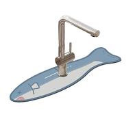 Paraspruzzi per rubinetto della cucina, tappetino super assorbente per asciugare i piatti dietro il rubinetto, tappetino drenante per rubinetto, a prova di schizzi, antiscivolo per lavello da cucina