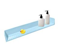 Paraspruzzi per Vasca - Vassoio Giocattolo in Silicone per Bordo Vasca,Impermeabile Giocattoli Bambini con Ventose Organizer per Doccia Bagno Contatore