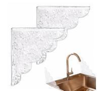 Paraspruzzi per vasche da bagno | Ombrello acrilico autoadesivo | Protezione trasparente dall'acqua della doccia | per lavabo angolare hotel bagno bagno dormitorio appartamento zona acqua casa