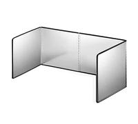 Paraspruzzi pieghevole in acciaio inox, piastra paraspruzzi da cucina, paraschizzi per cucina, piano cottura e cucina (30 x 80 x 40 cm)