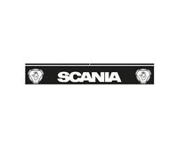 Paraspruzzo LUNGO ruote posteriorei neri logo bianco in Gomma morbida | Compatibili Camion SCANIA MISURE 35 CM ALTEZZA PER 240 CM LUNGHEZZA.GRIFONE