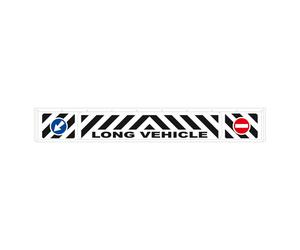 PARASPRUZZO PARASCHIZZI LUNGO IN PVC PER CAMION CON SEGNALETICA 240X35CM BIANCO