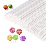 Parastar 200 Pezzi Bastoncini per Cake Pops,Cake Pops in Carta,Bastoncino di Carta Lecca-Lecca,Mini Bastoncini per Cake Pop Bianchi per Lecca-Lecca, Caramelle, Torte, Dessert 10cm×3.5mm