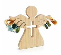 Parastar Angelo in legno Statuetta Angeli Ornamentale in Legno a Forma di Angelo Legno Decorazione Angeli Regalo in Denaro Angelo Tascabile in Legno per Ragazze e Ragazzi Angelo Artigianato In Legno