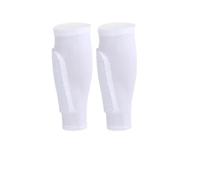 Parastinchi 1 paio di parastinchi da calcio for bambini e adolescenti, a compressione anticollisione, for polpacci, calze, scaldamuscoli palestra basket(White,M)