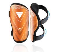 Parastinchi Bambini Calcio Certificato CE Airsfish Parastinchi Leggeri, Durevoli, Antiscivolo Con Cinghie Regolabili, Parastinchi Ad Alta Resistenza Calcio, Per Ragazzi E Ragazze Arancione