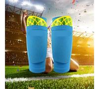 Parastinchi Calcio 1 Pair Soccer Shin Guard Pad Sports Knee Pads Calf Sleeve Sock Leg Support Football Compression for Adult(Green,L)