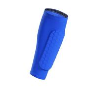 Parastinchi Calcio 1PCS Soccer Shin Guards, Calf Compression Sleeve with Honeycomb Pads, Support for Splint Baseball Boxing(Blue,M)