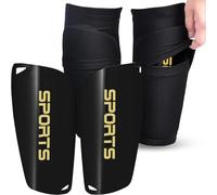 Parastinchi Calcio & Calzini per Tibia 1 Set, Parastinchi Cant Nero, Reggi Parastinchi Calcio Protezione Antiurto per Uomini, Bambini