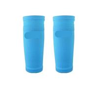 Parastinchi Calcio Soccer Shin Guard Pad Sports Knee Pads Calf Sleeve Sock Leg Support Football Compression for Adult(Blue-1 Pair,L)
