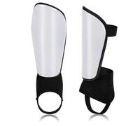 Parastinchi da calcio, manicotti for parastinchi, cuscinetti in EVA for giochi di, riduzione degli urti, protezione for le gambe for bambini, giovani e adulti Per Calcio(White,M)