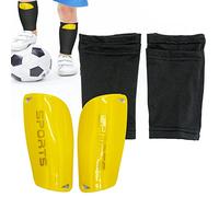 Parastinchi da calcio, parastinchi + maniche ad alta elasticità, per ragazzi e ragazze, per partite di calcio, imbottitura in EVA per ridurre colpi e lesioni