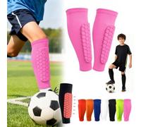 Parastinchi da calcio per ragazzi e ragazze, parastinchi per Defender a nido d'ape a compressione per un assorbimento degli urti superiore, maglia elastica traspirante, leggera e comoda vestibilità