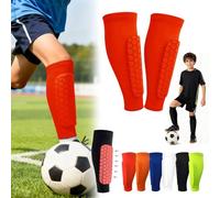 Parastinchi da calcio per ragazzi e ragazze, parastinchi per Defender, manica a compressione a nido d'ape per un maggiore assorbimento degli urti, maglia elastica traspirante, leggera e comoda da