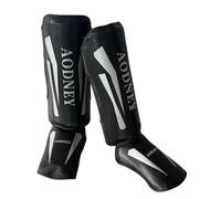 Parastinchi da Kickboxing Muay Thai per La Protezione della Tibia E Il Supporto del Collo del Piede, Black L