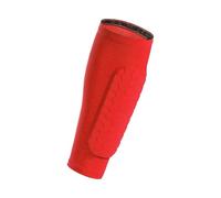 Parastinchi, Parastinchi da calcio 1 pezzo, manica a compressione for polpaccio con cuscinetti a nido d'ape(Red,L)
