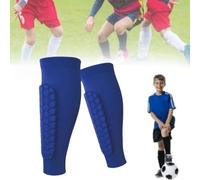 Parastinchi per bambini, 2 pezzi, parastinchi da calcio, a compressione a nido d'ape, leggeri, traspiranti con assorbimento degli urti superiore, protettivi per giovani adulti (blu, S)