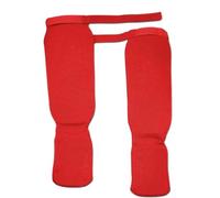 Parastinchi protezione per il collo del piede per uomini e donne, protezione per polpacci, protezione per le gambe, per allenamento di boxe, sparring, muay thai, arti marziali, colore rosso, L