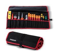 PARAT BASIC Roll-Up Case 20 | Borsa arrotolabile per 20 attrezzi in nylon | Borsa per attrezzi compatta con chiusura a incastro | Rullo vuoto per attrezzi per artigiani | Borsa degli attrezzi Premium