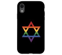 Parata ebraica LGBTQ Rainbow Star of David Jew Gay Pride Custodia per iPhone XR
