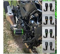 Paratelaio in alluminio per moto Paramotore Paramotore Anti Crash Pad Carenatura Kit protezione laterale per Ka.wasaki Ninja400 Ninja 400 Z400 Z 400 Z-400 2019 2020 2021 2022 2023 19-23 (Nera)