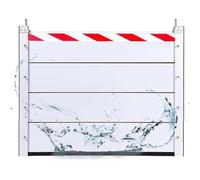 Paratia Antiallagamento Barriera di Protezione Contro Le Inondazioni in Alluminio 111cm/112cm Long Barriera Anti Alluvione Stradale Porte per Garage(I-O,112 * 60cm)