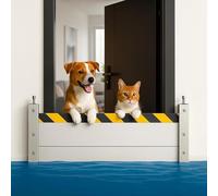 Paratia Antiallagamento Portatile Resistente Alluminio Paratie Antiallagamento Barriera Antiallagamento Dotato di Striscia di Tenuta per Garage Fabbriche Metropolitane,Argento,205 * 60cm