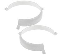 Paratia per Piatti da Tavola Bianca Clip On, 2 Pezzi | Plastica Bordo Curvo Rialzato, per Piatti Piani e Fondi, Uso Domestico e Pasti di Terapia Occupazionale