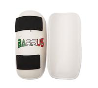 PARATIBIA FULL CONTACT PU SIMILPELLE PROFESSIONALE KARATE SHIN INSTEP BIANCO