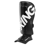 Paratibia Top Ring Hammer 2.0 - Paratibia e Parapiede in Ecopelle, Kickboxing MMA Muay Thai (Nero/Bianco, L)