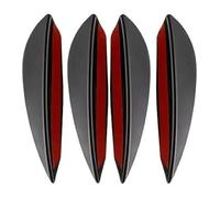 Paraurti Anteriore Auto Labbro 4/6pcs Universale Paraurti Anteriore Decorazione Labbro Diffusore Splitter Pinne Corpo Spoiler Canards Valenza Mento Tuning Auto Canard Decor(4PCS Black)