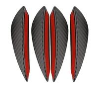 Paraurti Anteriore Auto Labbro 4/6pcs Universale Paraurti Anteriore Decorazione Labbro Diffusore Splitter Pinne Corpo Spoiler Canards Valenza Mento Tuning Auto Canard Decor(4PCS Carbon Fiber)