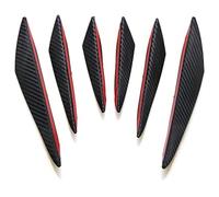 Paraurti Anteriore Auto Labbro 6 Pz/set Decorazione Diffusore Splitter Pinna Del Corpo Spoiler Canard Valenza Mento Tuning Auto Canard Universale Paraurti Anteriore Labbro(Carbon Fiber 6pcs)