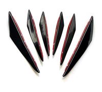 Paraurti Anteriore Auto Labbro 6 Pz/set Universale Paraurti Anteriore Labbro Decorazione Diffusore Splitter Pinne Corpo Spoiler Canard Valenza Mento Tuning Auto Canard(Black 6pcs)