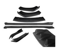 Paraurti Anteriore Auto Labbro Per A4 B7 B8.5 S4 RS4 Paraurti Anteriore Universale Lip Spoiler Splitter Laterale Deflettore Body Kit Guardie Gonna Passo Laterale 12 Pezzi(Matte Black)