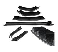 Paraurti Anteriore Auto Labbro Per A4 B7 B8.5 S4 RS4 Paraurti Anteriore Universale Lip Spoiler Splitter Laterale Deflettore Body Kit Guardie Gonna Passo Laterale 12 Pezzi(Carbon Fiber Look)