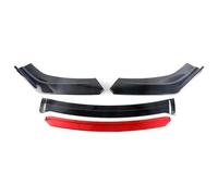 Paraurti Anteriore Auto Labbro Per BMW F10 F20 E46 E60 E90 Auto Universale Spoiler Anteriori Anteriore Inferiore Del Paraurti Lip Splitter Protezione Sport Diffusore(Carbon black red)