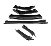 Paraurti Anteriore Auto Labbro Per S5 2017-2019 Paraurti Anteriore Splitter Lip Body Kit Spoiler Minigonne Laterali Estensioni Angolo Avvolgimento Pinne Squalo Gonna Passo Laterale(Carbon Fiber Look)