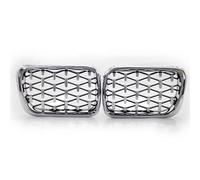 Paraurti Anteriore Griglia 2 pezzi Auto anteriore Hood Rene griglia per BMW E36 Serie 3 1997 1998 1999 Diamond Meteor Style Griglie radiatore sportive auto GRIGLIA PRESA ARIA(Argento)