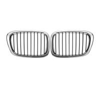 Paraurti Anteriore Griglia 2PCS Auto Griglie radiatori sportive Paraurti anteriore Rene Griglia Grill Chrome Nero Per BMW 540i 1997 1998 1999 2000 2001 2002 2003 GRIGLIA PRESA ARIA