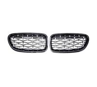Paraurti Anteriore Griglia Auto Rene Anteriore Paraurti Griglia Corsa Griglia Argento Per BMW Serie 5 F10 F11 F18 520 523 525 530i Per M5 2010-2017 GRIGLIA PRESA ARIA(Black Silver)