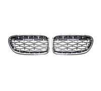 Paraurti Anteriore Griglia Auto Rene Anteriore Paraurti Griglia Corsa Griglia Argento Per BMW Serie 5 F10 F11 F18 520 523 525 530i Per M5 2010-2017 GRIGLIA PRESA ARIA(All Silver)