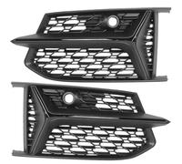 Paraurti Anteriore Griglia Cromo/Nero Auto Anteriore Fendinebbia Griglia Copertura Trim Per A6 C8 S6 2019 2020 A NIDO D'APE ESAGONALE Fendinebbia griglia GRIGLIA PRESA ARIA(Nero lucido)