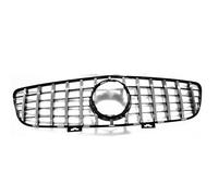 Paraurti Anteriore Griglia Griglia anteriore radiatori sportive per Mercedes Per Benz C197 SLS Per AMG 2010-2015 Per GT R Style Car Paraurti superiore Hood Mesh GRIGLIA PRESA ARIA(Argento)